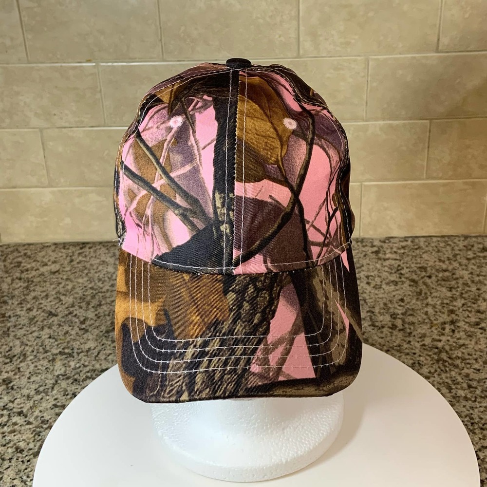Women's Camouflage Adjustable Hunting Hat Cap Pink Copper Brown